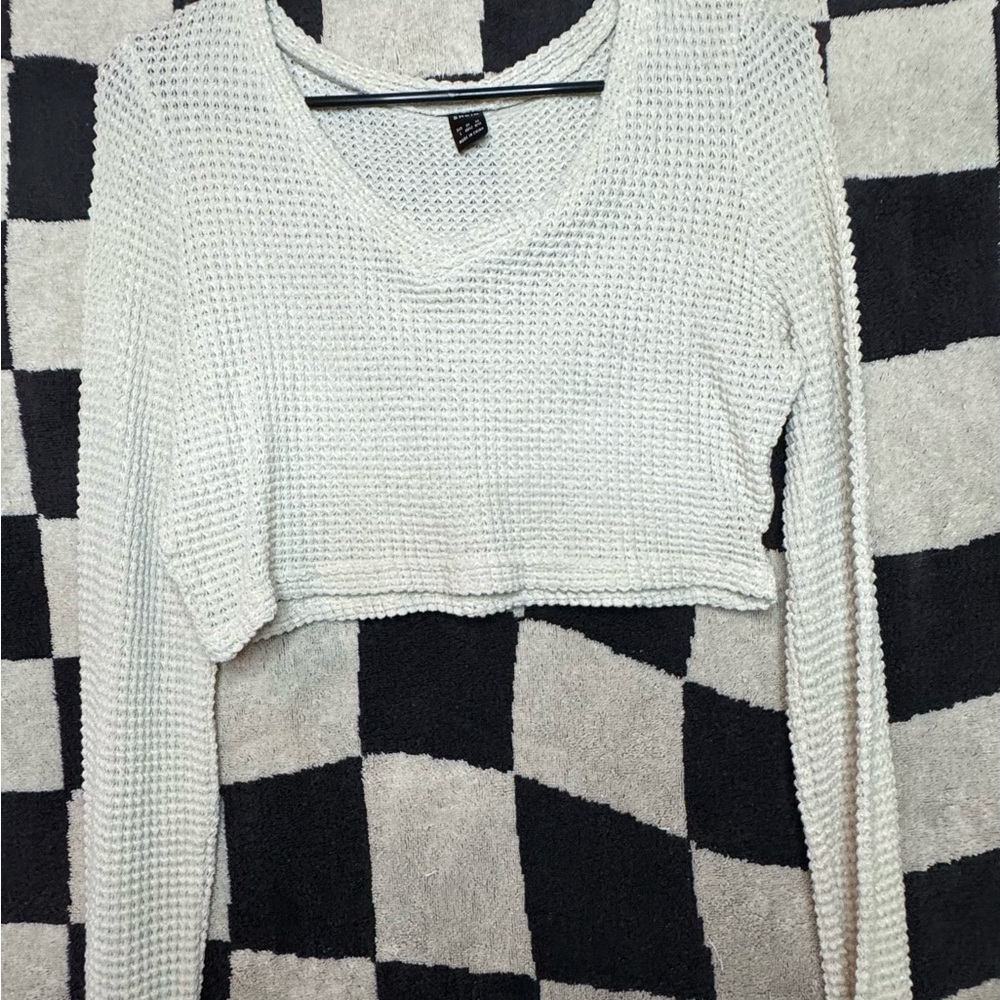SHEIN White Knit Crop Top